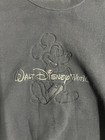 Vintage Walt Disney World Embroidered Mickey Black Sweatshirt Size L