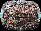 All Around Champion Youth Rodeo Bull Rider 2019 Trophy Belt Buckle
