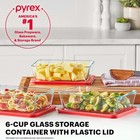 Pyrex Simply Store Glass Food Storage Container  Snug Fit 6 Cup  