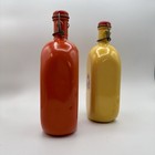 Vtg Le Grand Tetras 1l Aluminum Water Bottle Set Orange Yellow French Canteen