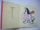 50 s Old Hound Dog Hallmark Vintage Late Birthday Greeting Card  f3