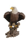 17 5  H Bold Eagle On Stump Garden Statue W wings Out Garden Yard Decoration