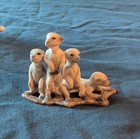 Lot 4 Schleich Plastic Figurines Panda  Emu Chick  Meerkats  Cheetah