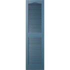 12 In  W X 66 In  H Custom Cathedral Top Center Mullion Open Louver Shutters    