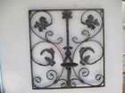 Antique vtg Ornate Architectural Cast Iron Piece 25  H X 24    W Garden Wall Decor