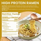 Protein Ramen Plain Noodles  22g Plant Based High Protein Vegan Noodle  8 Pac   