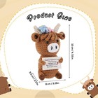 Lasuroa Positive Highland Cow  Crochet Cow Medium  Dark Brown 