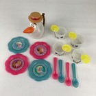 Disney Frozen Olaf Summer Tea Set Teapot Lemon Wedges Cups Saucers Utensils