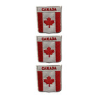 National Country Shield Flag With Name Badge Embroidered Iron On Patch Set Of 3