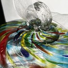 Hand Blown Art Glass 4  Ornament Hanging Friendship Ball Swirl Mulitcolor