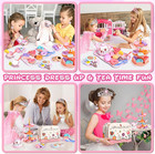 Tea Party Set For Little Girls  63pcs Pretend Play Toys  Princess Dress Up Tea