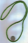 African Trade Beads Vintage Antique Venetian Old Glass 4 5mm Green Chevrons 34in