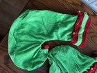 New Elf Outfit Costume Green Red Dress Hat Ears Stockings Booties Nip Med