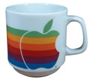 Vintage Apple Computer Logo 80 s Mug Papel Rainbow Macintosh Lisa Coffee Cup