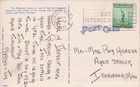 Linen Detroit Municipal Airport Vintage Postcard