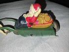 Vtg Celluloid   Metal Made In  Japan Christmas Santa Wind Up Toy Tlc
