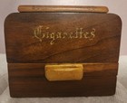 Vintage Antique Wood Cigarette Dispenser 4 5  3 5  4 