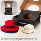 Wide Brim Panama Fedora Cowboy Hat Box For Gifting And Traveling  Closet Organiz