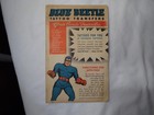 C1944 Rare Blue Beetle Comic Book Tattoo Transfer Premiums Vg