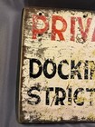 Antique Wooden Painted Nautical Maritime Salvage Private Landing Dock Sign