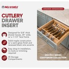 Rev-a-shelf Craftsman Solid Maple Cutlery Drawer Insert  19-1 4  X 19-1 2 