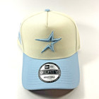 New Era Houston Astros Exclusive Cream Baby Blue 9forty A-frame Snapback Hat Cap