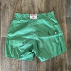 Vintage Birdwell Beach Britches Shorts Mens 32 Green Board Swim Trunks Surf 90s
