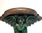 Gargoyle Wall Sconce 8  Tall Hand Made Dragon Mythical Shelf Bracket