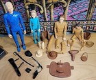 Vintage Marx Johnny West Lot Of Figures And Accessories Some Broken Legs And Arm
