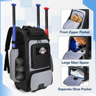 Rolling Baseball Backpack With Wheels  Softball Catchers Equipment Bag Holds 4 B
