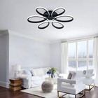 23inch Modern Led Ceiling Light 6 Rings Flower Flush Mount Light For Living Room