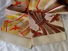 Vintage Japanese Obi Wedding Cranes Gold Couching 14  Feet X 10  Wide