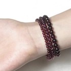 Natural Wine Red Garnet 5mm Beads Healing Passion Gemstone Stretch Bracelet