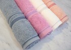 Songwol 4pc Premium 100  Cotton Face Towel Set  Highly Absorbent  Quick Dry