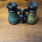 L  Daguerre Paris Opera Glasses Binoculars Green Brass Collectible Vintage