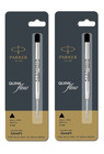 5 X Parker Quink Flow Jotter Ballpoint Pen Refills  Fine 0 8mm Nib  Black Ink