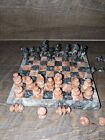 Genuine Marble Chessboard-vintage heavy  Pink     Black   Rare Not Complete