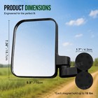 2pc Tractor Rear Side Mirrors Rated Magnetic Mirror Lh  Rh For Kubota John Deere