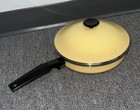 Vtg Townhouse By West Bend 12 Inch Stainless Steel Skillet Frying Pan Usa Yellow