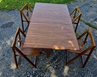 Vintage Stowaway Table 4 Person Chair And Table Set Fair Condition Romanian 