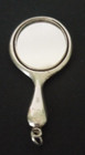 Art Deco Miniature 1922 Hallmarked Silver Engine Turned Hand Held Mirror