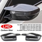 For 18-22 Bmw G15 G20 G22 Real Carbon Fiber Horn Mirror Cap Cover Replacement  