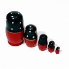 Vintage Russian Nesting Dolls Babushka Matryoshka 5 Doll Set Red Green Floral