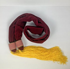 Native Made Gourd Dance Sash Red Velvet Beadwork Ends Enrolled Cherokee Artist