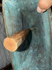Antique Southeast Asian Bronze Temple Bell On Handcrafted Wooden Frame