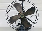 Antique Ge Graybar Brass Blade Fan Oscillating 16  Type Aou K20437