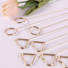 20 Pcs Metal Wire Floral Place Card Holder Pick 13 Inch Gold Photo Clip Memo For