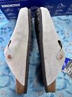 Birkenstock Boston Men Women Shoes Taupe Suede Leather Narrow 37-41 wide 42-45