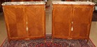 1920 s Walnut French Louis Xv Style Marble Top Bookcase China Bar Cabinets