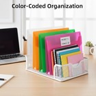 5 Pack Plastic Envelopes A4 Letter Size Poly Folder Snap Closure Assorted Colors